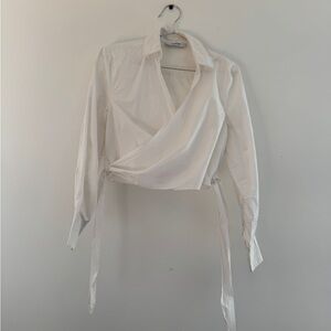 Thakoon White Wrap Blouse